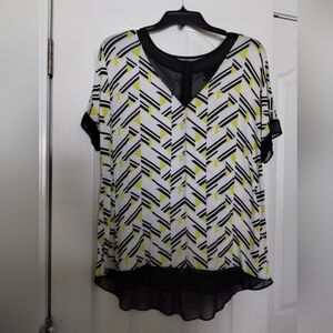 Worthington Multicolor Geometric Blouse